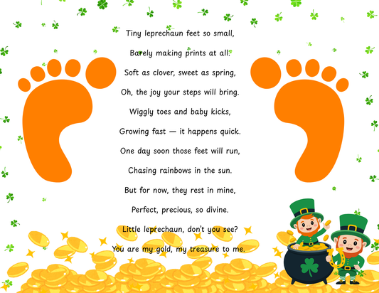 St Pattys Day Footprint keepsake