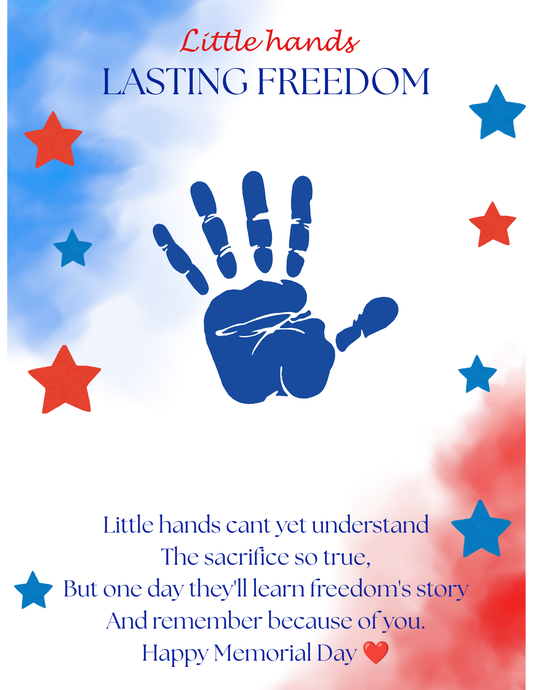 Memorial Day handprint keepsake
