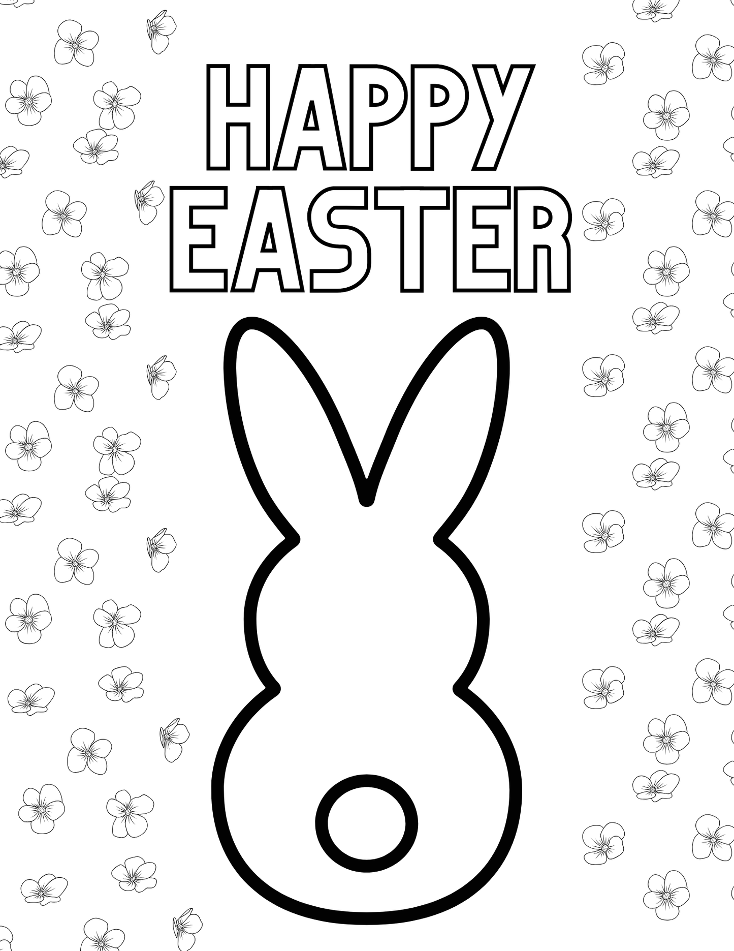 Easter bunny coloring sheet