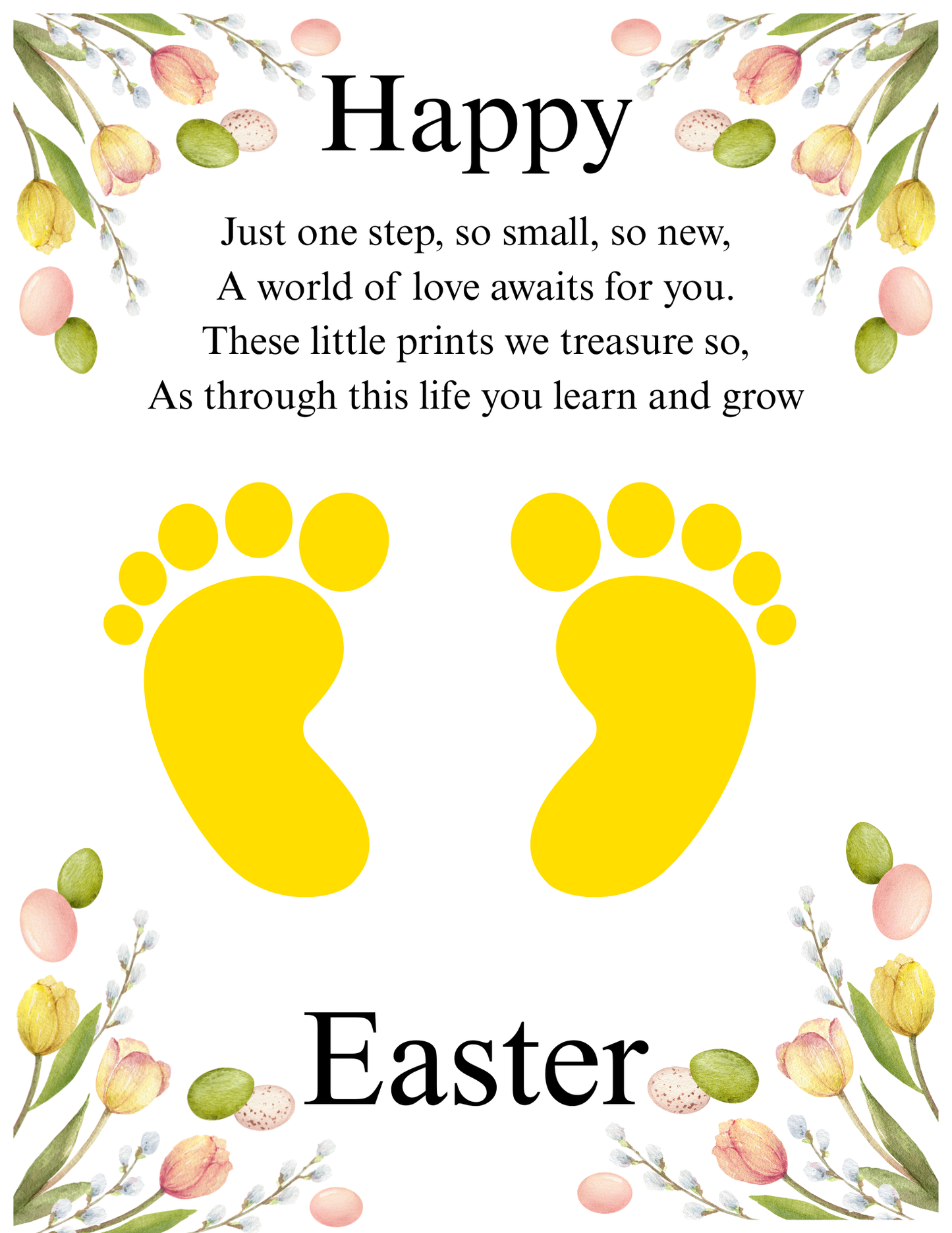 Easter footprint Keepsake