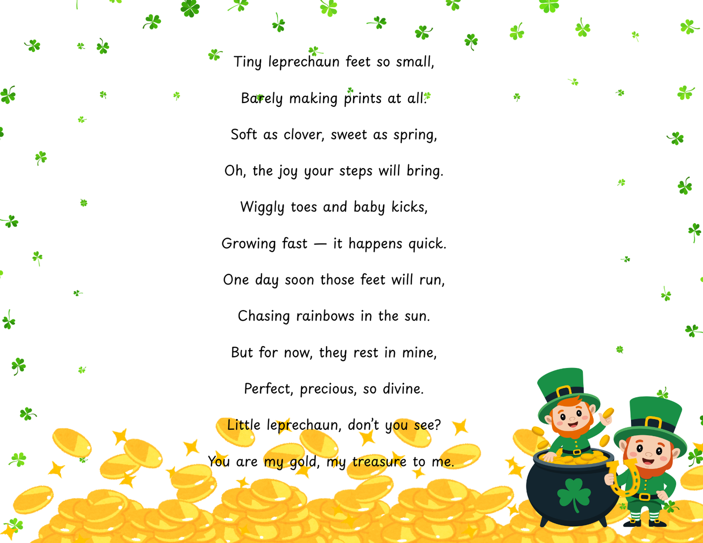 St Pattys Day Footprint keepsake