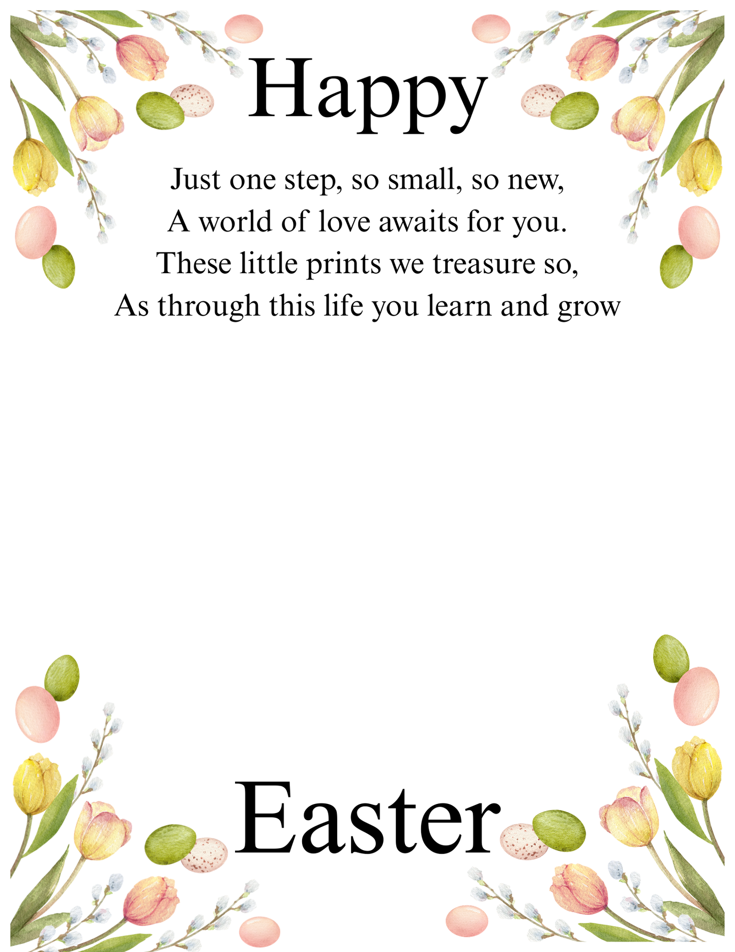 Easter footprint Keepsake