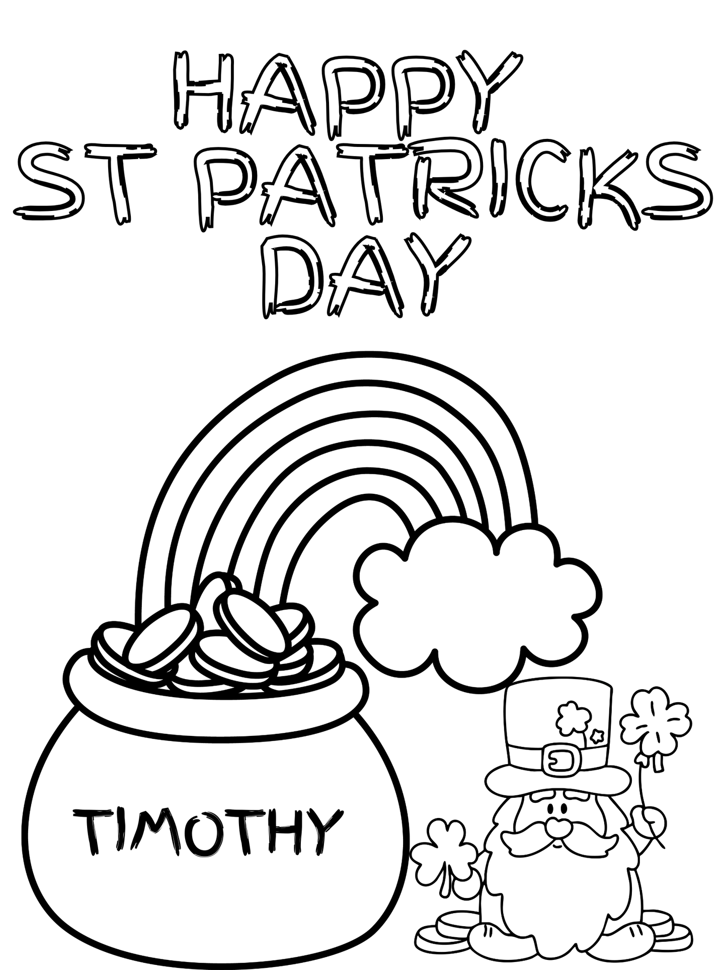 St Patricks Day coloring sheet