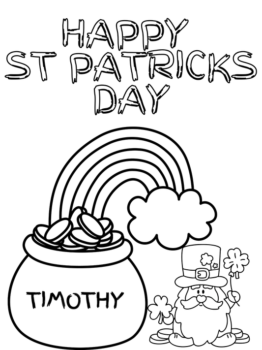 St Patricks Day coloring sheet
