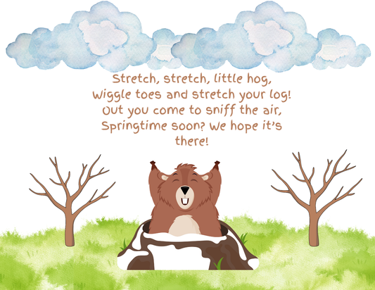 Cute Groundhog handprint keepsake