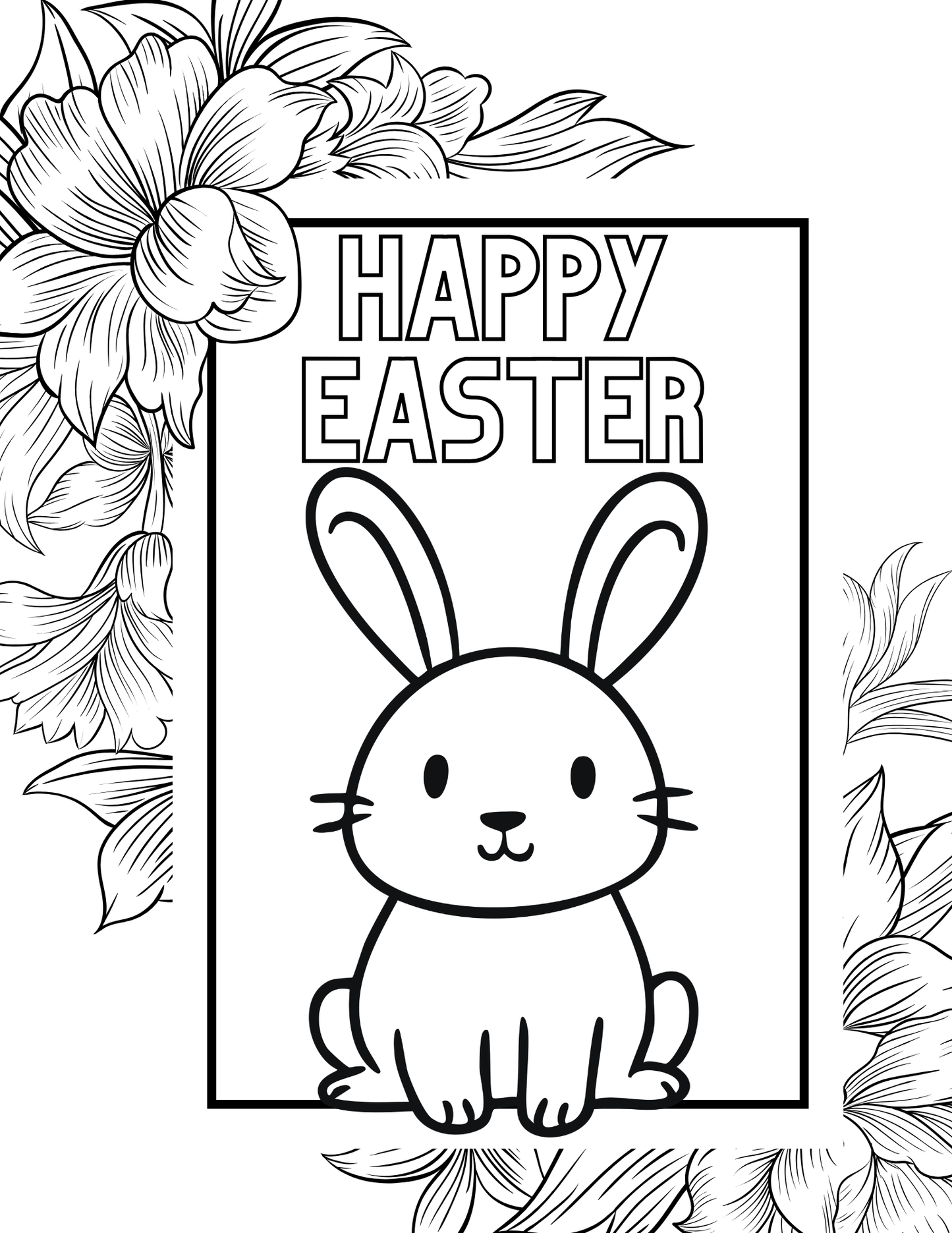 Easter bunny coloring sheet