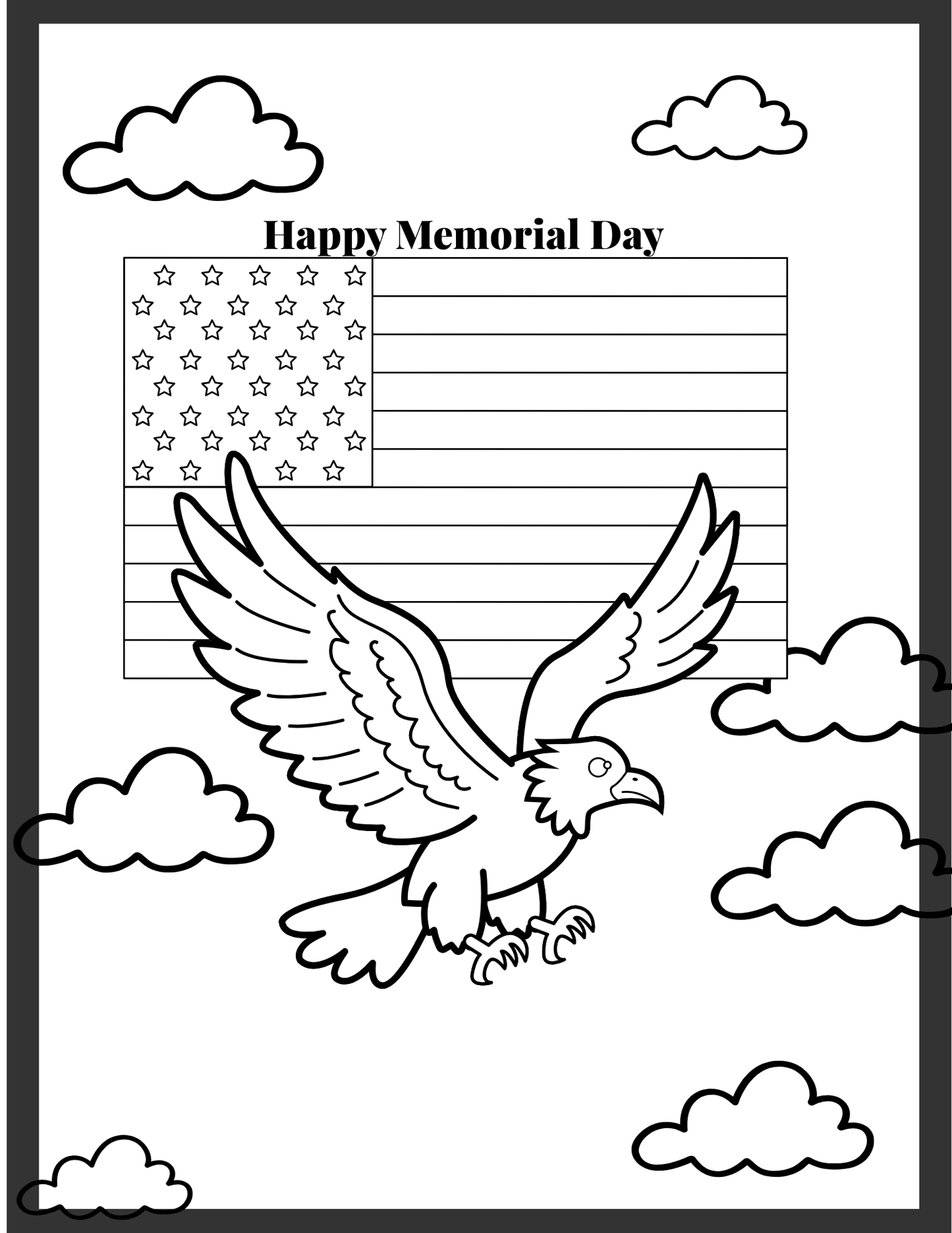 Memorial day coloring sheet